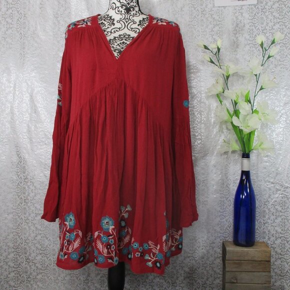FREE PEOPLE Embroidered  Tunic Top Size XS - Picture 11 of 11